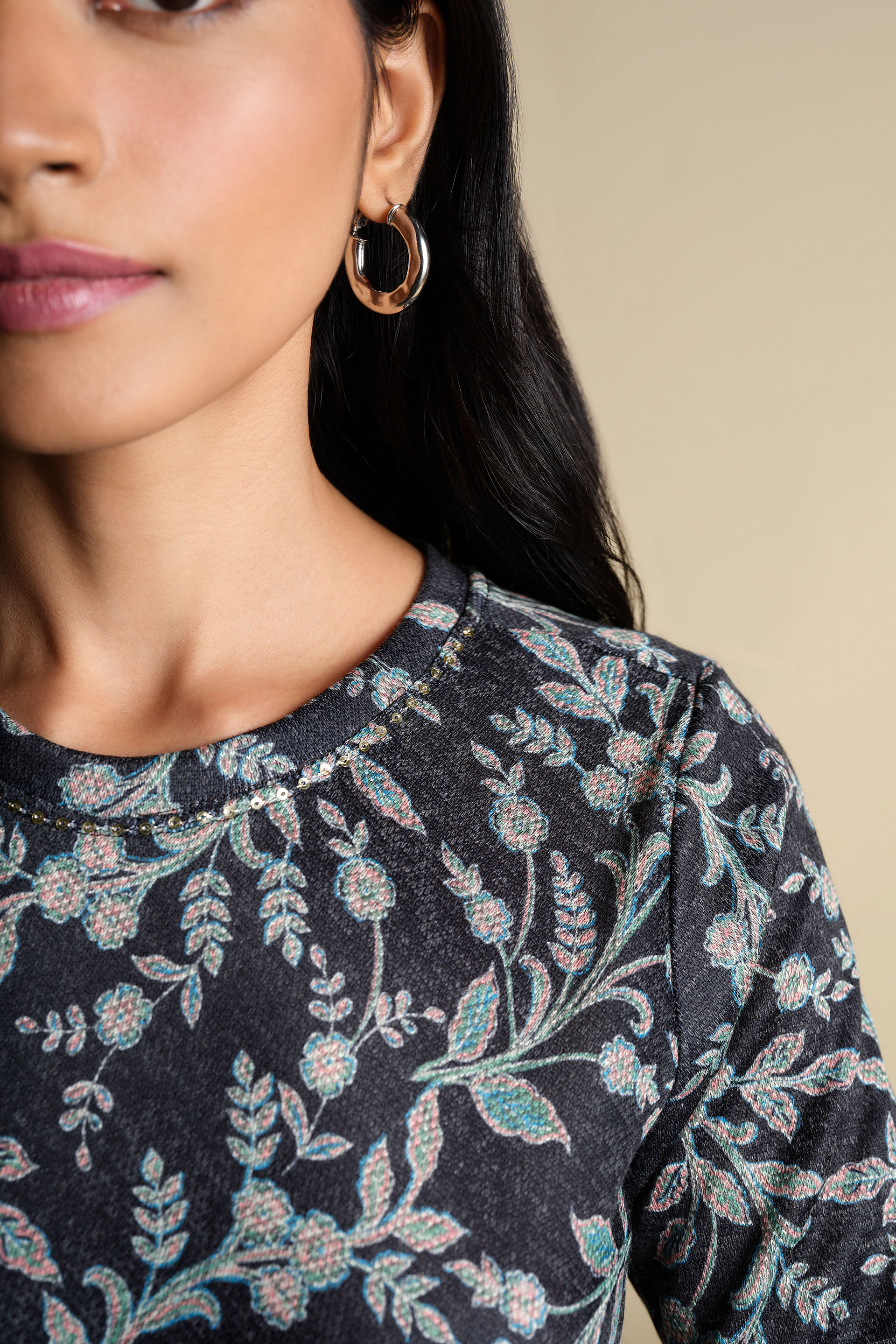 Neela Phool Maxi Dress, Grey, image 5